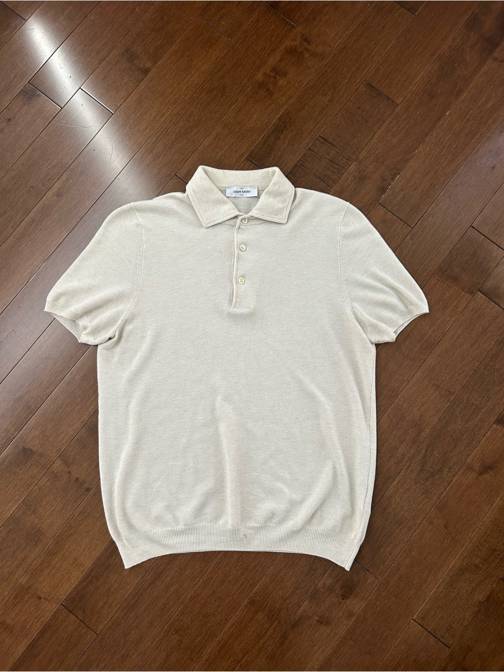Gran Sasso Italy Luxury Knit Polo – Ivory / Cream